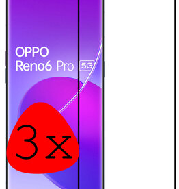 BASEY. BASEY. OPPO Reno 6 Pro Screenprotector Glas - 3 PACK