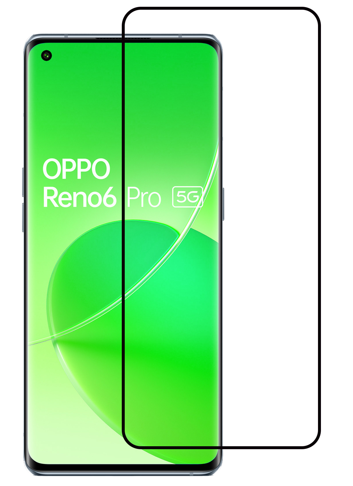 Nomfy Screenprotector Geschikt voor OPPO Reno 6 Pro Screenprotector Bescherm Glas - Screenprotector Geschikt voor OPPO Reno 6 Pro Screen Protector Tempered Glass Full Screen Full Cover