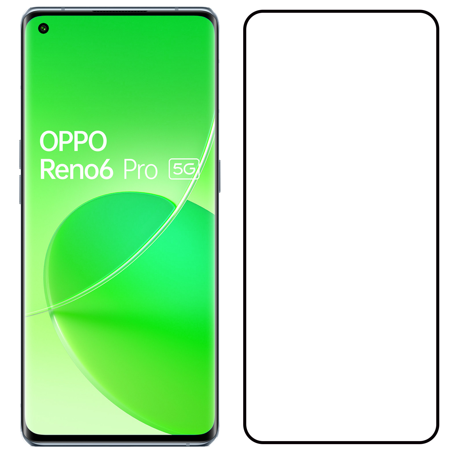 Nomfy Screenprotector Geschikt voor OPPO Reno 6 Pro Screenprotector Bescherm Glas - Screenprotector Geschikt voor OPPO Reno 6 Pro Screen Protector Tempered Glass Full Screen Full Cover