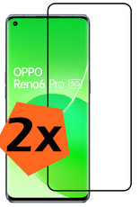Nomfy Screenprotector Geschikt voor OPPO Reno 6 Pro Screenprotector Bescherm Glas - Screenprotector Geschikt voor OPPO Reno 6 Pro Screen Protector Tempered Glass Full Screen Full Cover - 2 PACK