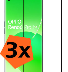 Nomfy Nomfy OPPO Reno 6 Pro Screenprotector Glas - 3 PACK