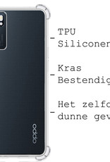 BASEY. Hoes Geschikt voor OPPO Reno 6 Hoesje Shock Proof Case Hoes Siliconen Met 2x Screenprotector - Hoesje Geschikt voor OPPO Reno 6 Hoes Cover Shockproof - Transparant