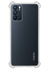 Nomfy Hoesje Geschikt voor OPPO Reno 6 Hoesje Shock Proof Cover Case Shockproof Met Screenprotector - Hoes Geschikt voor OPPO Reno 6 Hoes Siliconen Back Case - Transparant