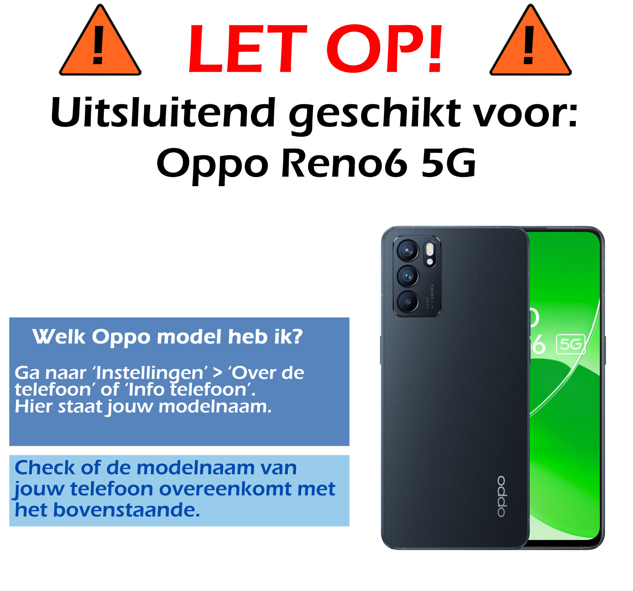 Nomfy Hoesje Geschikt voor OPPO Reno 6 Hoesje Shock Proof Cover Case Shockproof Met Screenprotector - Hoes Geschikt voor OPPO Reno 6 Hoes Siliconen Back Case - Transparant