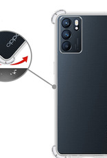 Nomfy Hoesje Geschikt voor OPPO Reno 6 Hoesje Shock Proof Cover Case Shockproof Met Screenprotector - Hoes Geschikt voor OPPO Reno 6 Hoes Siliconen Back Case - Transparant