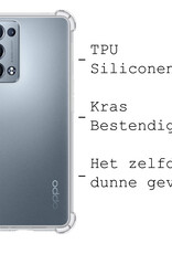 BASEY. Hoes Geschikt voor OPPO Reno 6 Pro Hoesje Shock Proof Case Hoes Siliconen Met 2x Screenprotector - Hoesje Geschikt voor OPPO Reno 6 Pro Hoes Cover Shockproof - Transparant