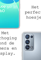 BASEY. Hoes Geschikt voor OPPO Reno 6 Pro Hoesje Siliconen Back Cover Case Met Screenprotector - Hoesje Geschikt voor OPPO Reno 6 Pro Hoes Cover Hoesje - Transparant