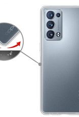 Nomfy Hoesje Geschikt voor OPPO Reno 6 Pro Hoesje Siliconen Cover Case Met Screenprotector - Hoes Geschikt voor OPPO Reno 6 Pro Hoes Back Case - Transparant