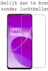 BASEY. Hoes Geschikt voor OPPO Reno 6 Hoesje Shock Proof Case Hoes Siliconen Met 2x Screenprotector - Hoesje Geschikt voor OPPO Reno 6 Hoes Cover Shockproof - Transparant
