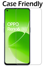 Nomfy Hoesje Geschikt voor OPPO Reno 6 Hoesje Siliconen Cover Case Met 2x Screenprotector - Hoes Geschikt voor OPPO Reno 6 Hoes Back Case - Transparant
