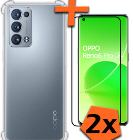 Nomfy Nomfy OPPO Reno 6 Pro Hoesje Shockproof Met 2x Screenprotector