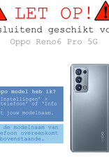 BASEY. Hoes Geschikt voor OPPO Reno 6 Pro Hoesje Siliconen Back Cover Case Met Screenprotector - Hoesje Geschikt voor OPPO Reno 6 Pro Hoes Cover Hoesje - Transparant