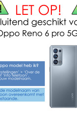 Nomfy Hoesje Geschikt voor OPPO Reno 6 Pro Hoesje Siliconen Cover Case Met Screenprotector - Hoes Geschikt voor OPPO Reno 6 Pro Hoes Back Case - Transparant