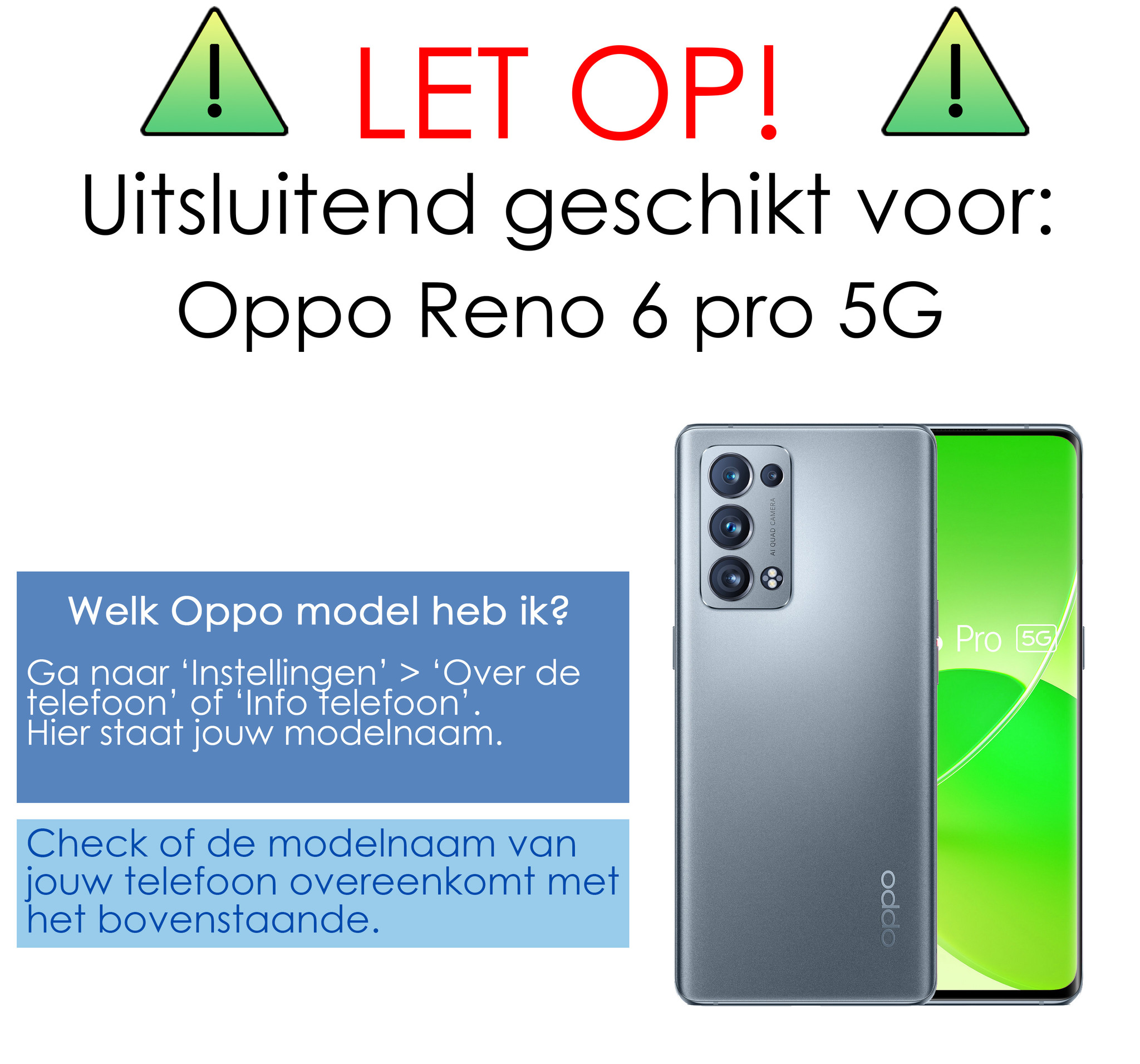 Nomfy Hoesje Geschikt voor OPPO Reno 6 Pro Hoesje Siliconen Cover Case Met Screenprotector - Hoes Geschikt voor OPPO Reno 6 Pro Hoes Back Case - Transparant