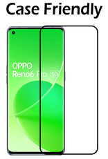 Nomfy Hoesje Geschikt voor OPPO Reno 6 Pro Hoesje Siliconen Cover Case Met Screenprotector - Hoes Geschikt voor OPPO Reno 6 Pro Hoes Back Case - Transparant