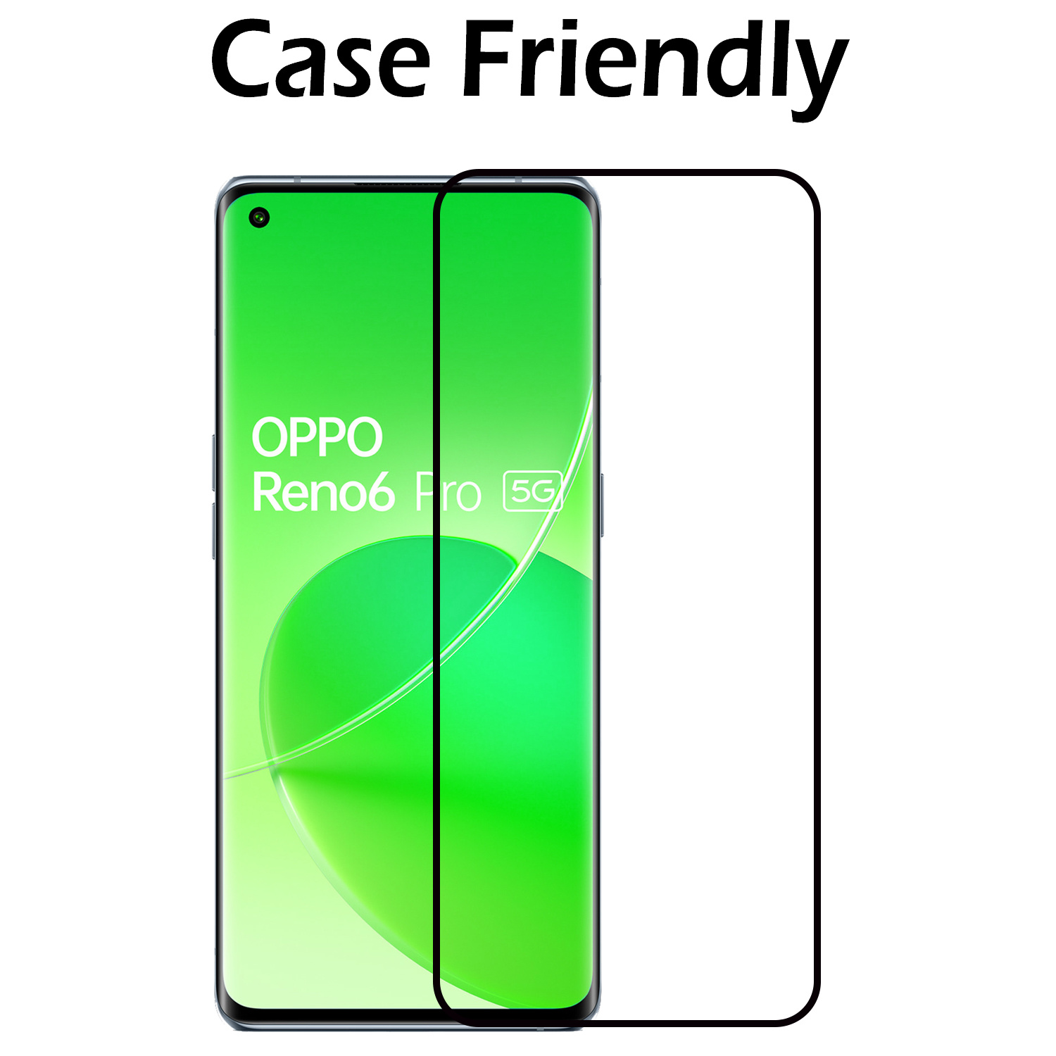 Nomfy Hoesje Geschikt voor OPPO Reno 6 Pro Hoesje Siliconen Cover Case Met 2x Screenprotector - Hoes Geschikt voor OPPO Reno 6 Pro Hoes Back Case - Transparant