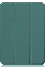 BASEY. Hoesje Geschikt voor iPad Mini 6 Hoes Case Tablet Hoesje Tri-fold Met Uitsparing Geschikt voor Apple Pencil Met Screenprotector - Hoes Geschikt voor iPad Mini 6 Hoesje Hard Cover Bookcase Hoes - Donkergroen