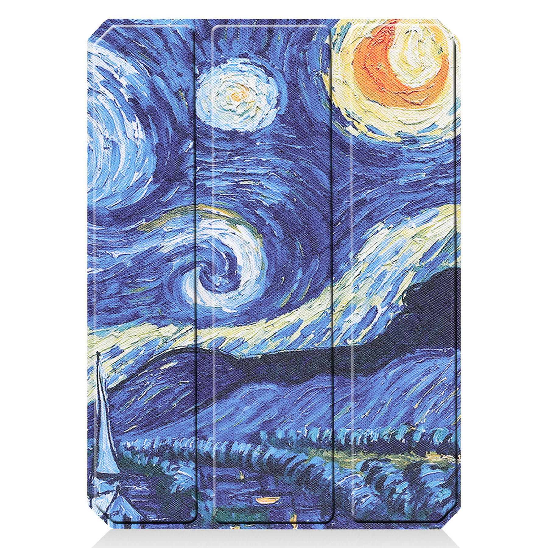 BASEY. Hoesje Geschikt voor iPad Mini 6 Hoes Case Tablet Hoesje Tri-fold Met Uitsparing Geschikt voor Apple Pencil Met Screenprotector - Hoes Geschikt voor iPad Mini 6 Hoesje Hard Cover Bookcase Hoes - Sterrenhemel