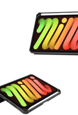 NoXx Hoesje Geschikt voor iPad Mini 6 Hoesje Case Hard Cover Hoes Book Case Met Uitsparing Geschikt voor Apple Pencil Met Screenprotector - Donkerrood