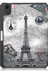 NoXx iPad Mini 6 Hoes Met Uitsparing Apple Pencil En Met Screenprotector - Eiffeltoren