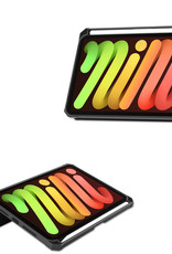 NoXx Hoesje Geschikt voor iPad Mini 6 Hoesje Case Hard Cover Hoes Book Case Met Uitsparing Geschikt voor Apple Pencil Met Screenprotector - Zwart
