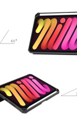 Nomfy iPad Mini 6 Hoes Met Uitsparing Apple Pencil En Met Screenprotector - Witte Bloesem