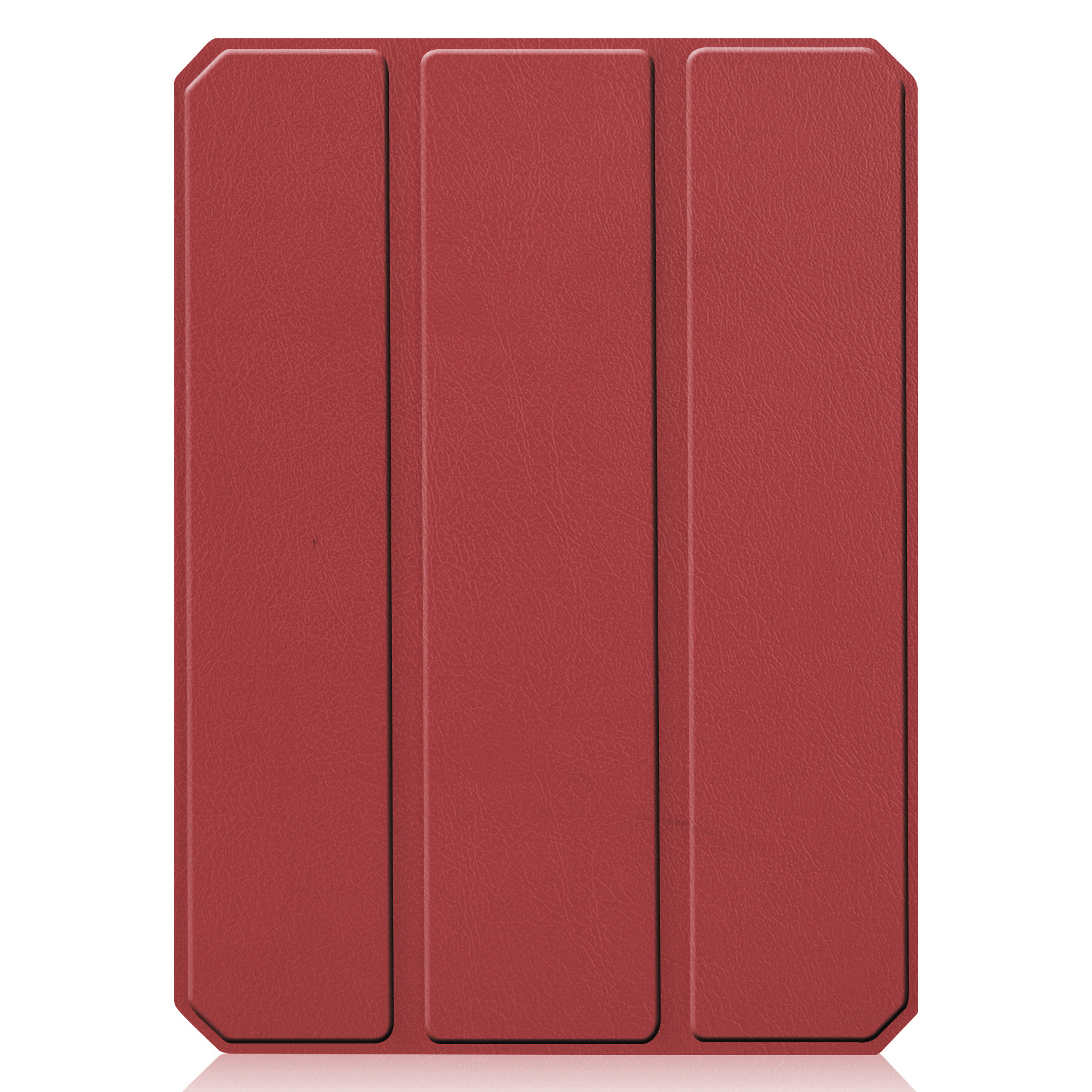 Nomfy Hoes Geschikt voor iPad Mini 6 Hoes Tri-fold Tablet Hoesje Case Met Uitsparing Geschikt voor Apple Pencil Met Screenprotector - Hoesje Geschikt voor iPad Mini 6 Hoesje Hardcover Bookcase - Donkerrood