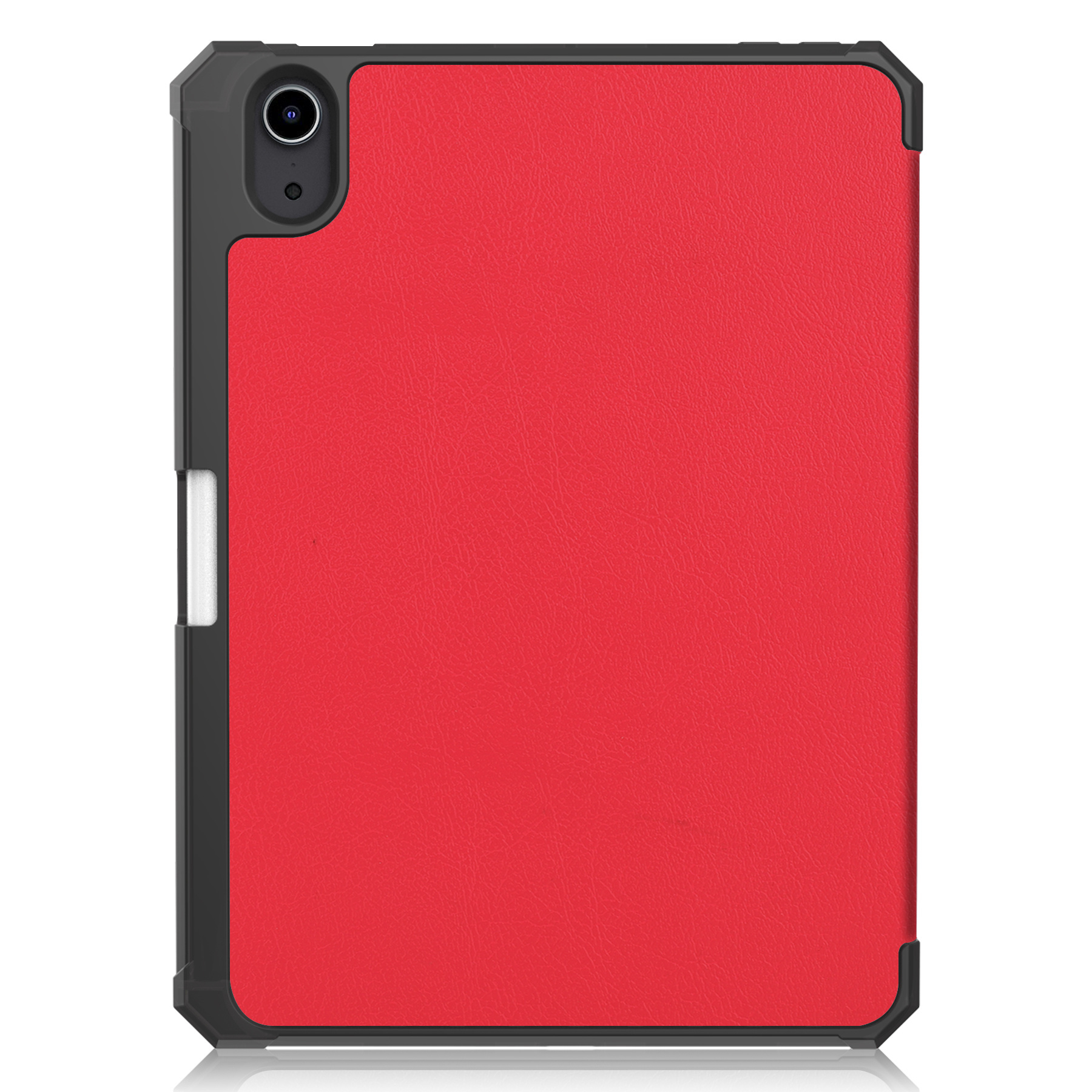 Nomfy Hoes Geschikt voor iPad Mini 6 Hoes Tri-fold Tablet Hoesje Case Met Uitsparing Geschikt voor Apple Pencil Met Screenprotector - Hoesje Geschikt voor iPad Mini 6 Hoesje Hardcover Bookcase - Rood