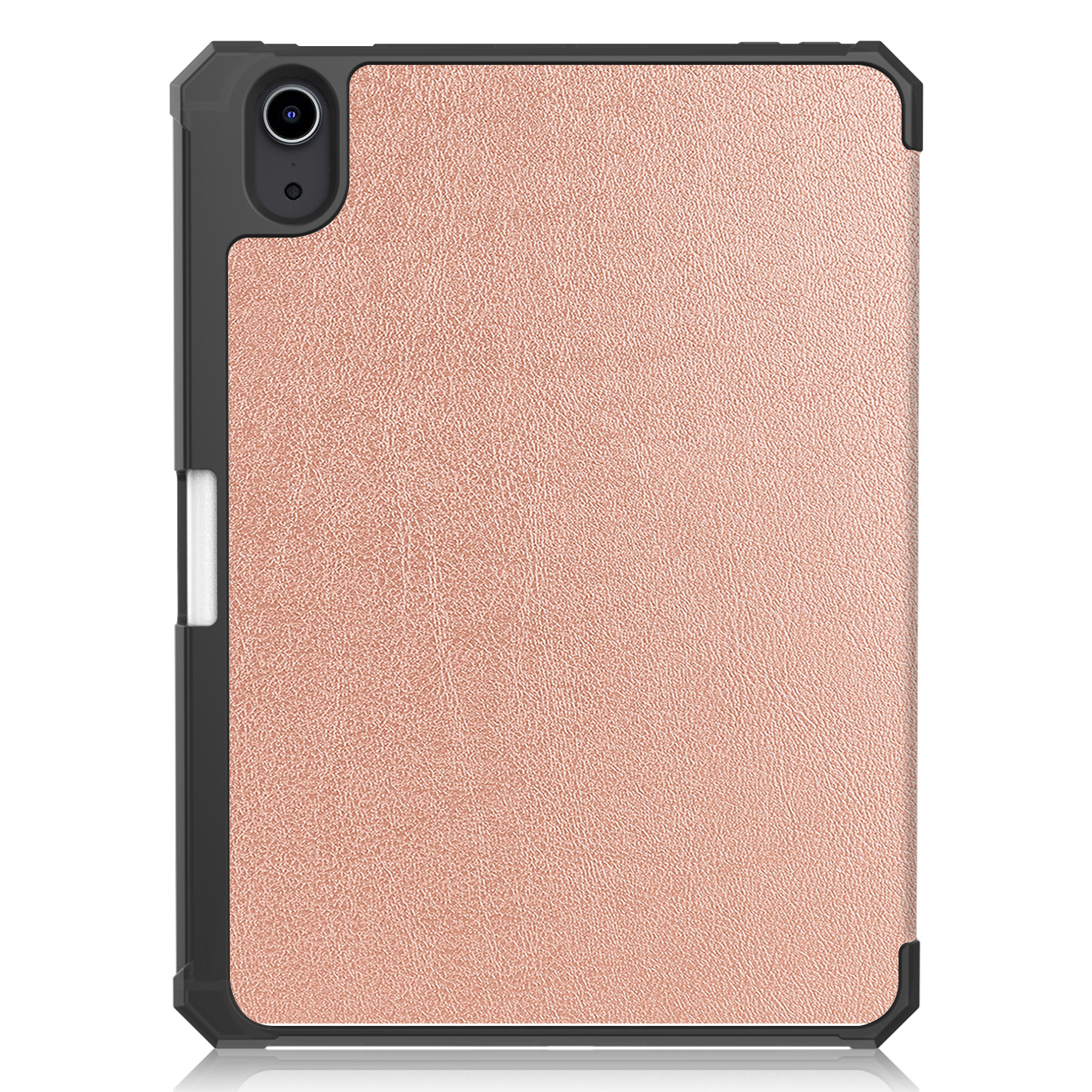 Nomfy Hoes Geschikt voor iPad Mini 6 Hoes Tri-fold Tablet Hoesje Case Met Uitsparing Geschikt voor Apple Pencil Met Screenprotector - Hoesje Geschikt voor iPad Mini 6 Hoesje Hardcover Bookcase - Rosé goud