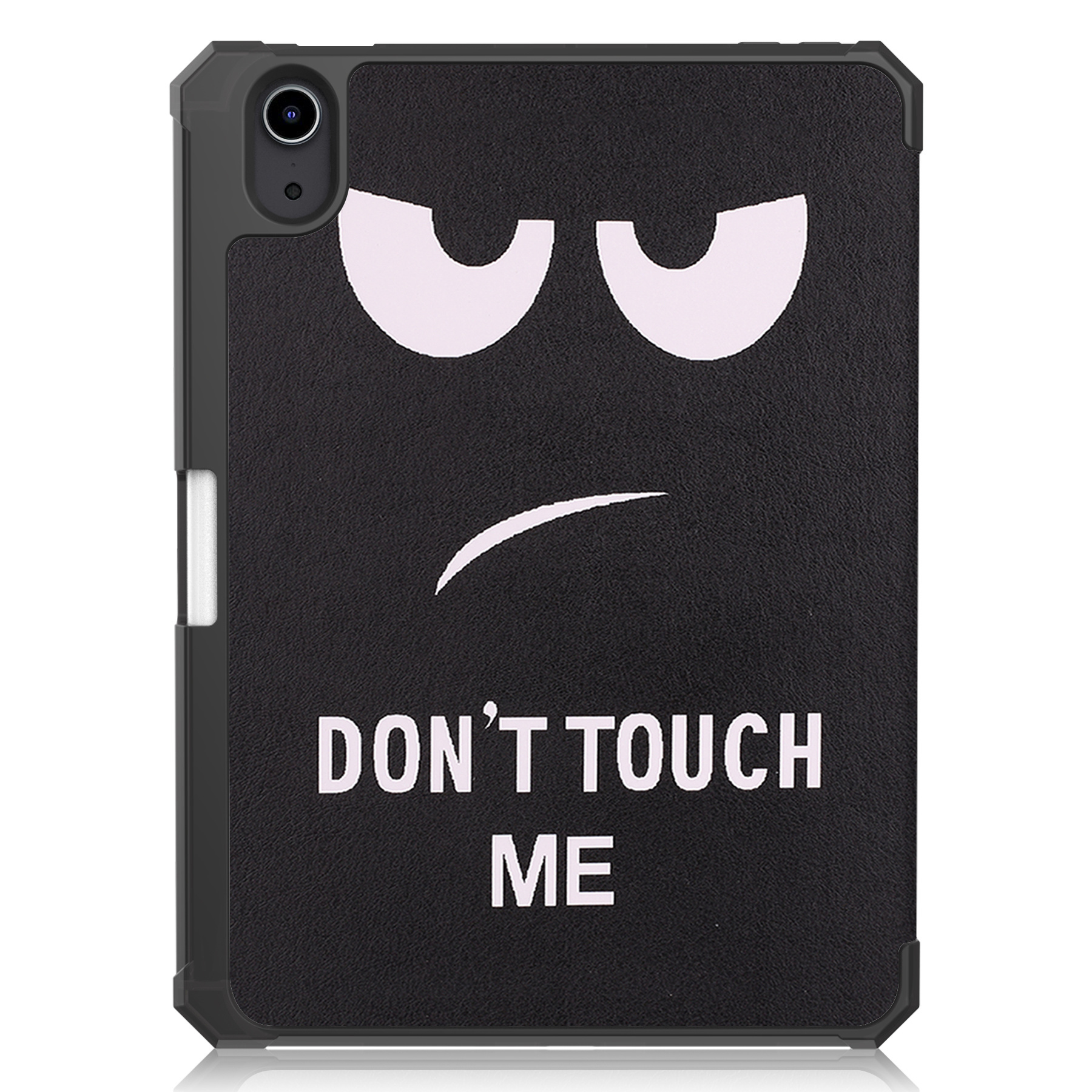 Nomfy Hoes Geschikt voor iPad Mini 6 Hoes Tri-fold Tablet Hoesje Case Met Uitsparing Geschikt voor Apple Pencil Met Screenprotector - Hoesje Geschikt voor iPad Mini 6 Hoesje Hardcover Bookcase - Don't Touch Me