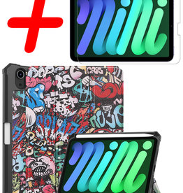 BASEY. BASEY. iPad Mini 6 Hoes Met Uitsparing Apple Pencil En Met Screenprotector - Graffity