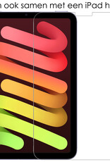 NoXx Hoesje Geschikt voor iPad Mini 6 Hoesje Case Hard Cover Hoes Book Case Met Uitsparing Geschikt voor Apple Pencil Met Screenprotector - Bloesem