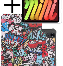 NoXx NoXx iPad Mini 6 Hoes Met Uitsparing Apple Pencil En Met Screenprotector - Graffity
