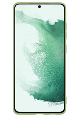 BASEY. Hoes Geschikt voor Samsung S22 Hoesje Siliconen Back Cover Case Met Screenprotector - Hoesje Geschikt voor Samsung Galaxy S22 Hoes Cover Hoesje - Groen
