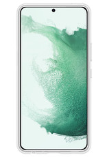 BASEY. Hoes Geschikt voor Samsung S22 Hoesje Siliconen Back Cover Case Met Screenprotector - Hoesje Geschikt voor Samsung Galaxy S22 Hoes Cover Hoesje - Transparant