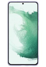 BASEY. Hoes Geschikt voor Samsung S22 Hoesje Siliconen Back Cover Case Met 2x Screenprotector - Hoesje Geschikt voor Samsung Galaxy S22 Hoes Cover Hoesje - Lila