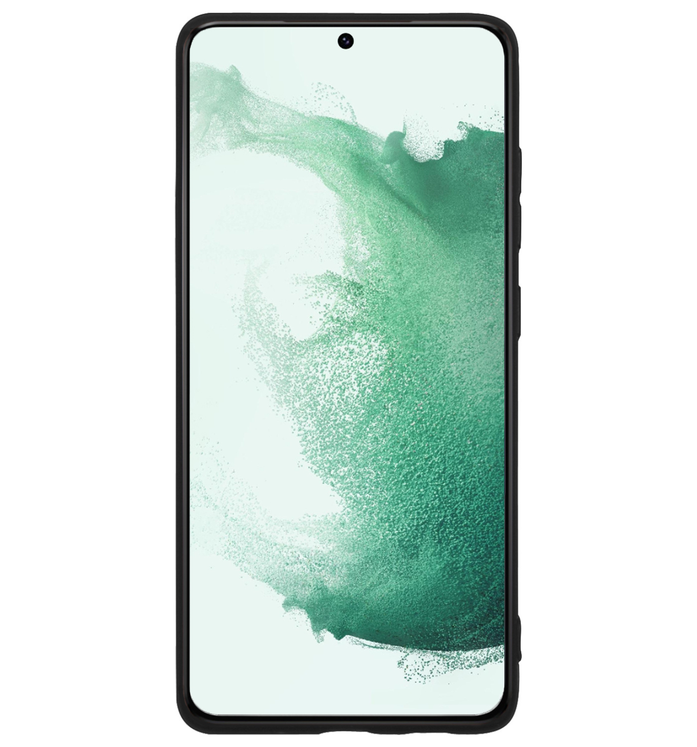 BASEY. Hoes Geschikt voor Samsung S22 Hoesje Siliconen Back Cover Case Met 2x Screenprotector - Hoesje Geschikt voor Samsung Galaxy S22 Hoes Cover Hoesje - Zwart
