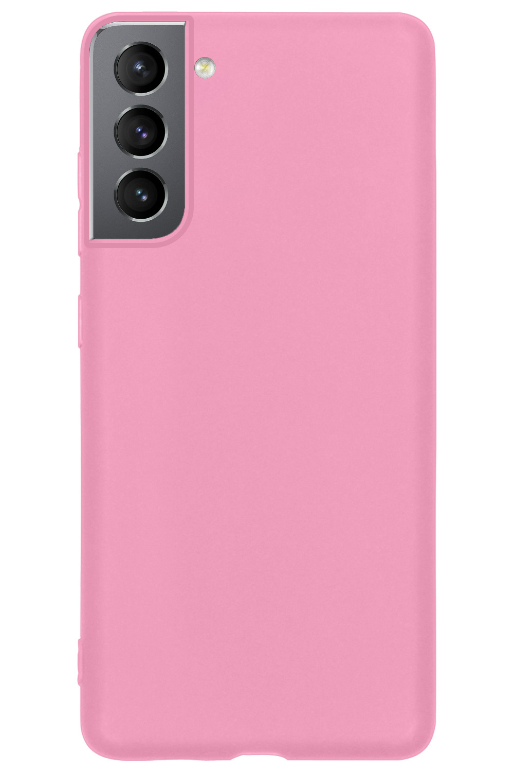 Nomfy Hoesje Geschikt voor Samsung S22 Hoesje Siliconen Cover Case Met Screenprotector - Hoes Geschikt voor Samsung Galaxy S22 Hoes Back Case - Lichtroze