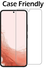Nomfy Hoesje Geschikt voor Samsung S22 Hoesje Siliconen Cover Case Met Screenprotector - Hoes Geschikt voor Samsung Galaxy S22 Hoes Back Case - Wit