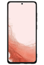Nomfy Hoesje Geschikt voor Samsung S22 Hoesje Siliconen Cover Case Met Screenprotector - Hoes Geschikt voor Samsung Galaxy S22 Hoes Back Case - Zwart
