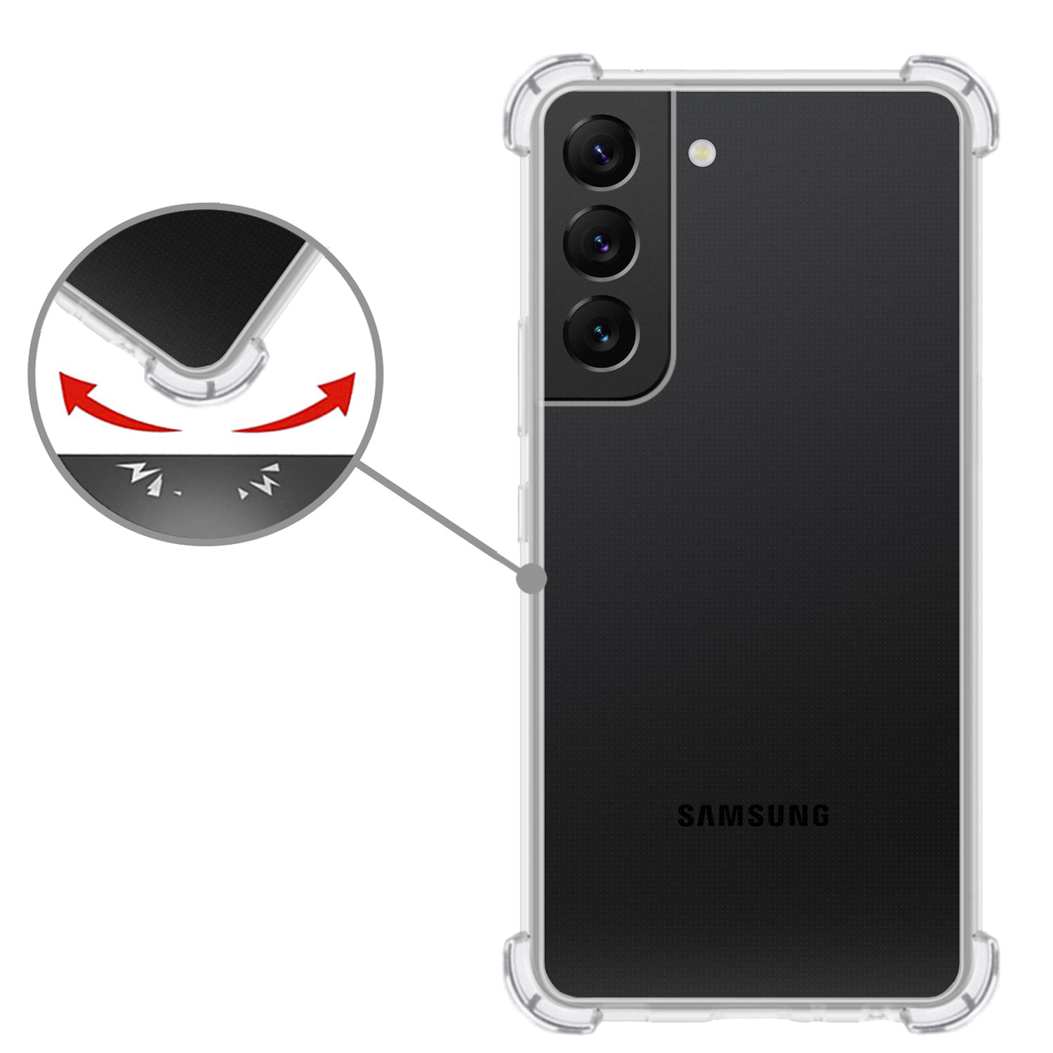 Nomfy Samsung Galaxy S22 Plus Hoesje Shockproof Met Screenprotector
