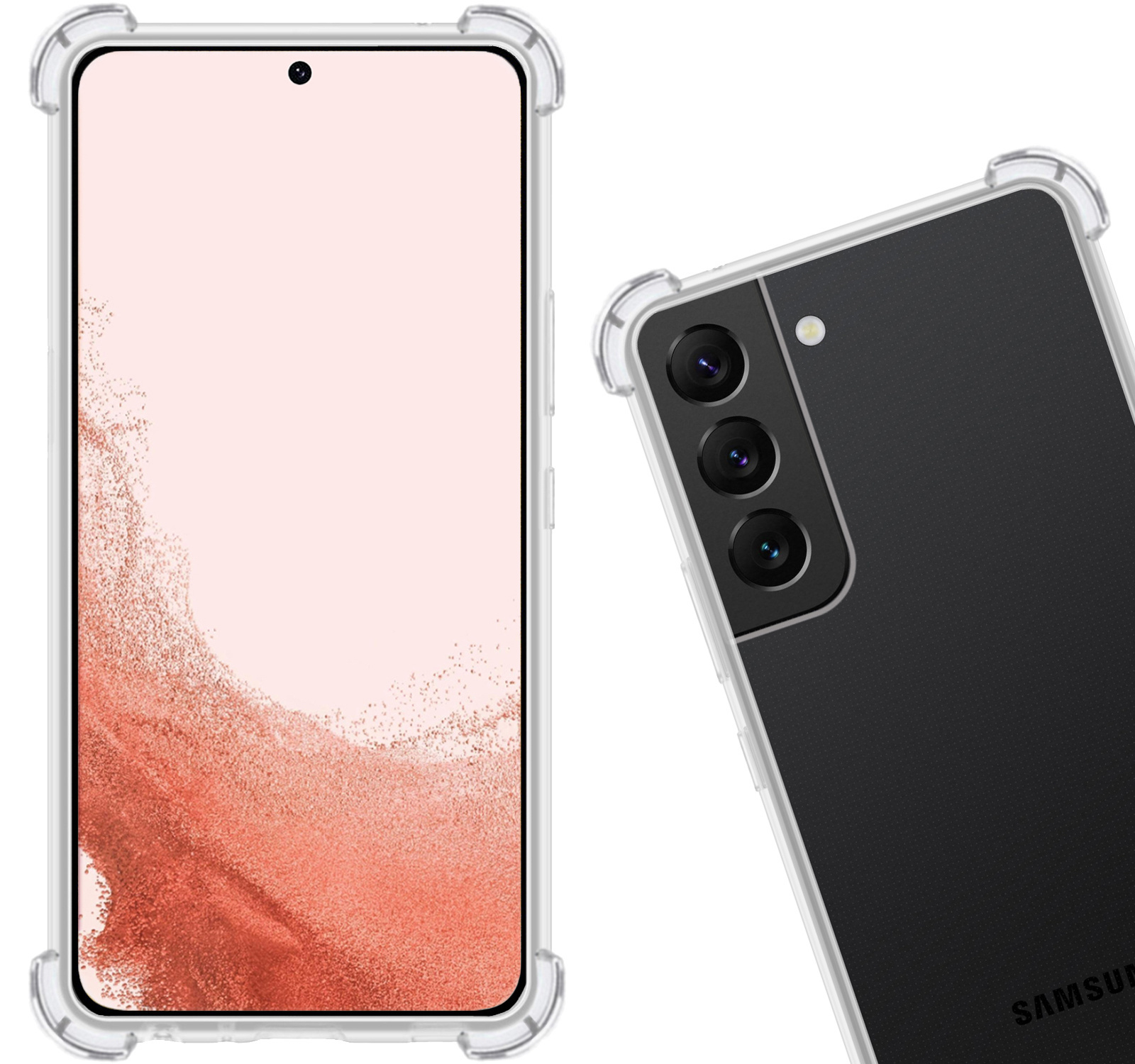 Nomfy Samsung Galaxy S22 Plus Hoesje Shockproof Met 2x Screenprotector