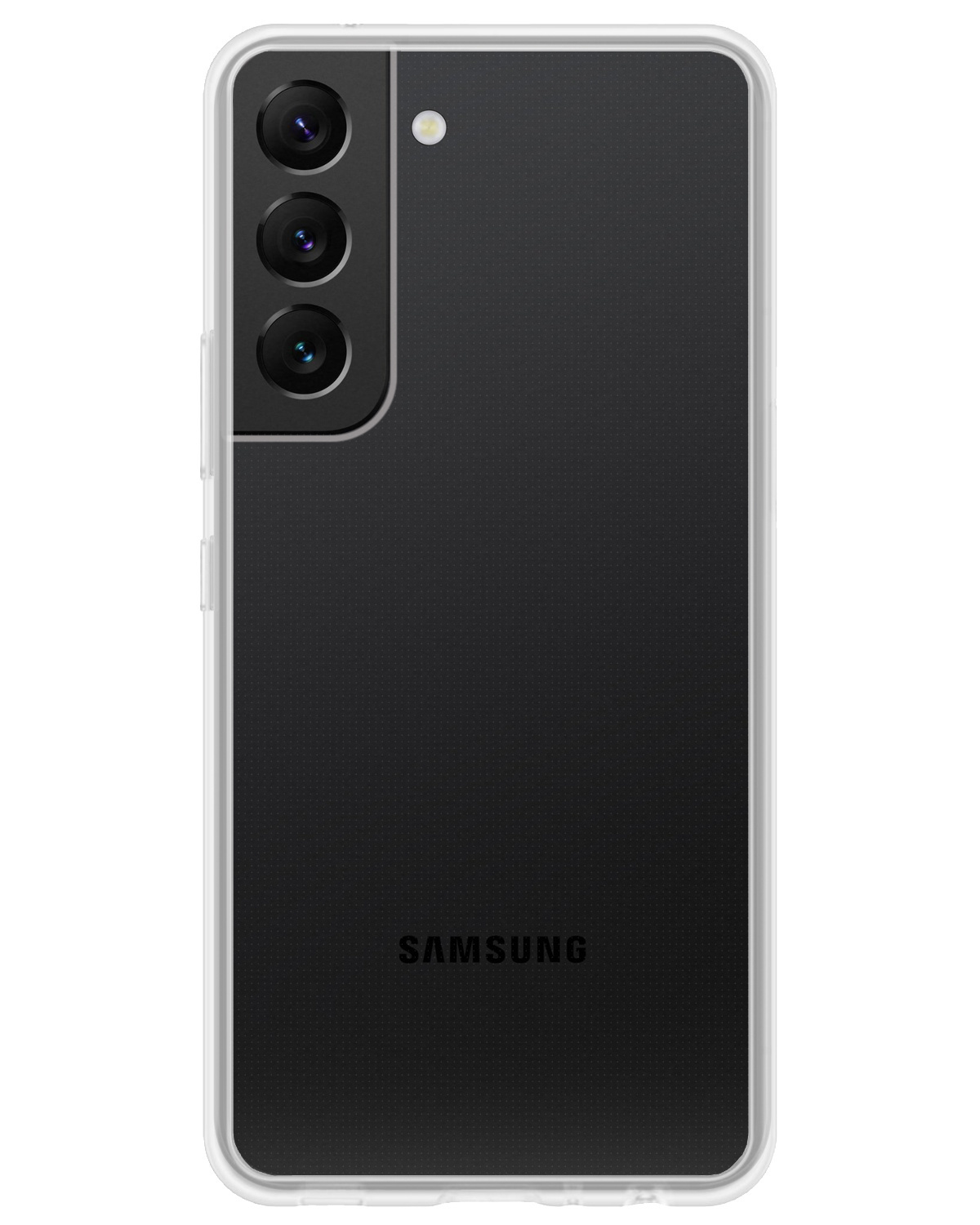 BASEY. Hoes Geschikt voor Samsung S22 Plus Hoesje Siliconen Back Cover Case Met Screenprotector - Hoesje Geschikt voor Samsung Galaxy S22 Plus Hoes Cover Hoesje - Transparant