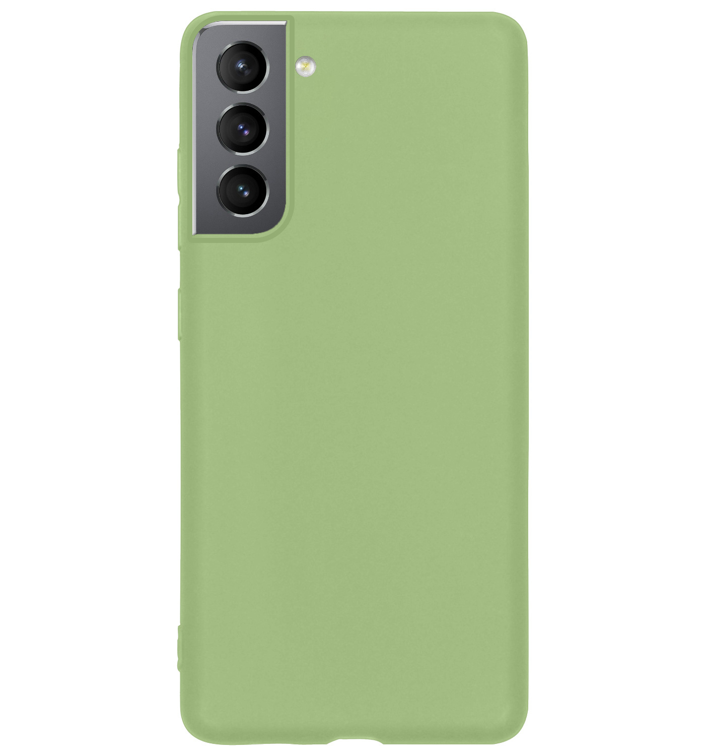 BASEY. Hoes Geschikt voor Samsung S22 Plus Hoesje Siliconen Back Cover Case Met 2x Screenprotector - Hoesje Geschikt voor Samsung Galaxy S22 Plus Hoes Cover Hoesje - Groen