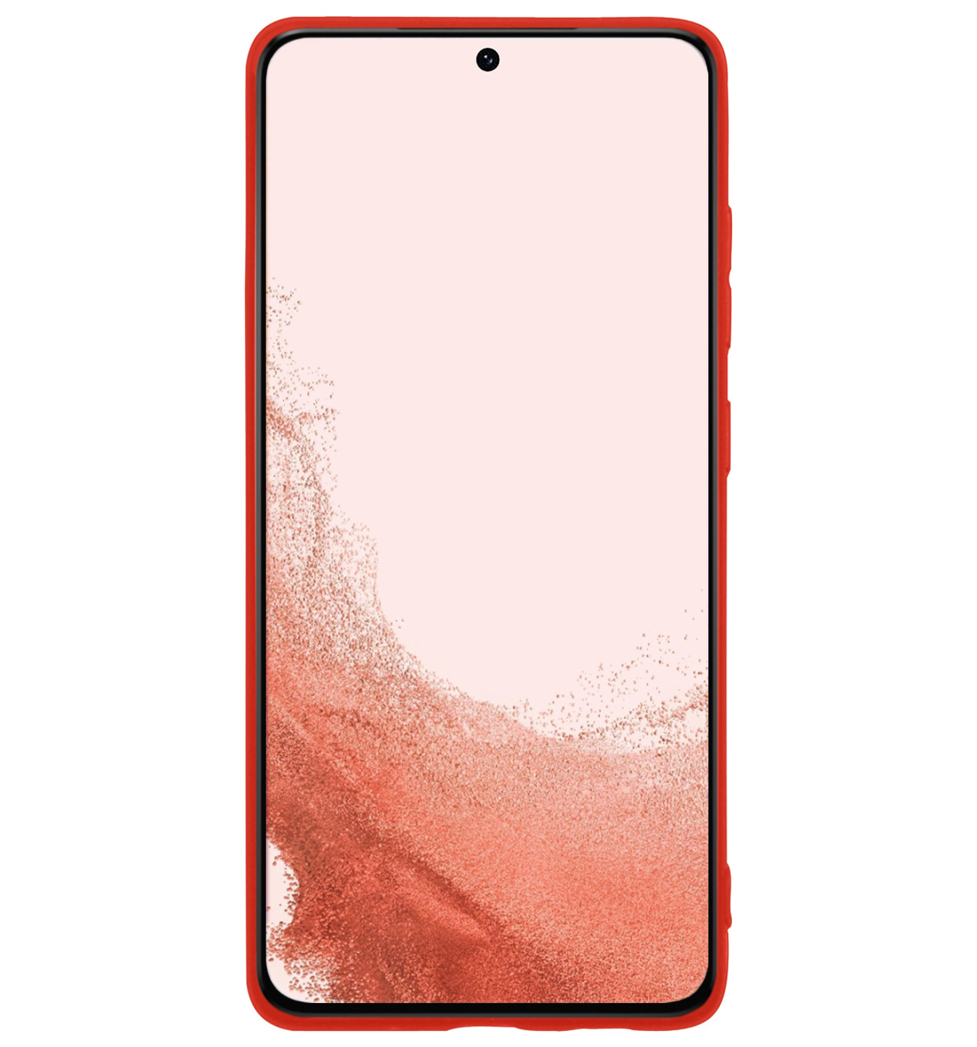 Nomfy Hoesje Geschikt voor Samsung S22 Plus Hoesje Siliconen Cover Case Met 2x Screenprotector - Hoes Geschikt voor Samsung Galaxy S22 Plus Hoes Back Case - Rood