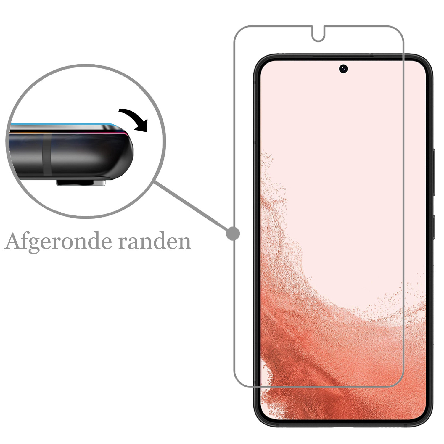 Nomfy Hoesje Geschikt voor Samsung S22 Plus Hoesje Siliconen Cover Case Met 2x Screenprotector - Hoes Geschikt voor Samsung Galaxy S22 Plus Hoes Back Case - Rood