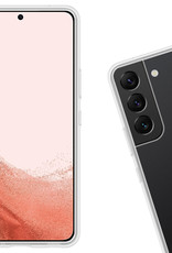 Nomfy Hoesje Geschikt voor Samsung S22 Plus Hoesje Siliconen Cover Case Met 2x Screenprotector - Hoes Geschikt voor Samsung Galaxy S22 Plus Hoes Back Case - Transparant