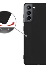 Nomfy Hoesje Geschikt voor Samsung S22 Plus Hoesje Siliconen Cover Case Met 2x Screenprotector - Hoes Geschikt voor Samsung Galaxy S22 Plus Hoes Back Case - Zwart