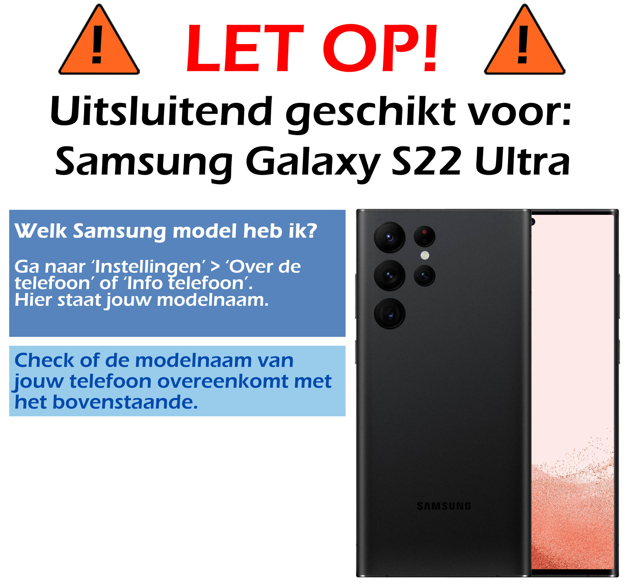 Samsung Galaxy S22 Ultra Hoesje Shockproof Met 2x Screenprotector - Samsung Galaxy S22 Ultra Shock Proof Case Met 2x Beschermglas - Transparant