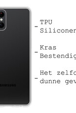 BASEY. Hoes Geschikt voor Samsung S22 Ultra Hoesje Siliconen Back Cover Case Met Screenprotector - Hoesje Geschikt voor Samsung Galaxy S22 Ultra Hoes Cover Hoesje - Transparant